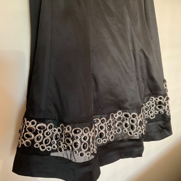 Nine West Black Satin Dress with Special Gems Design on the Skirt - Picture 6 of 6